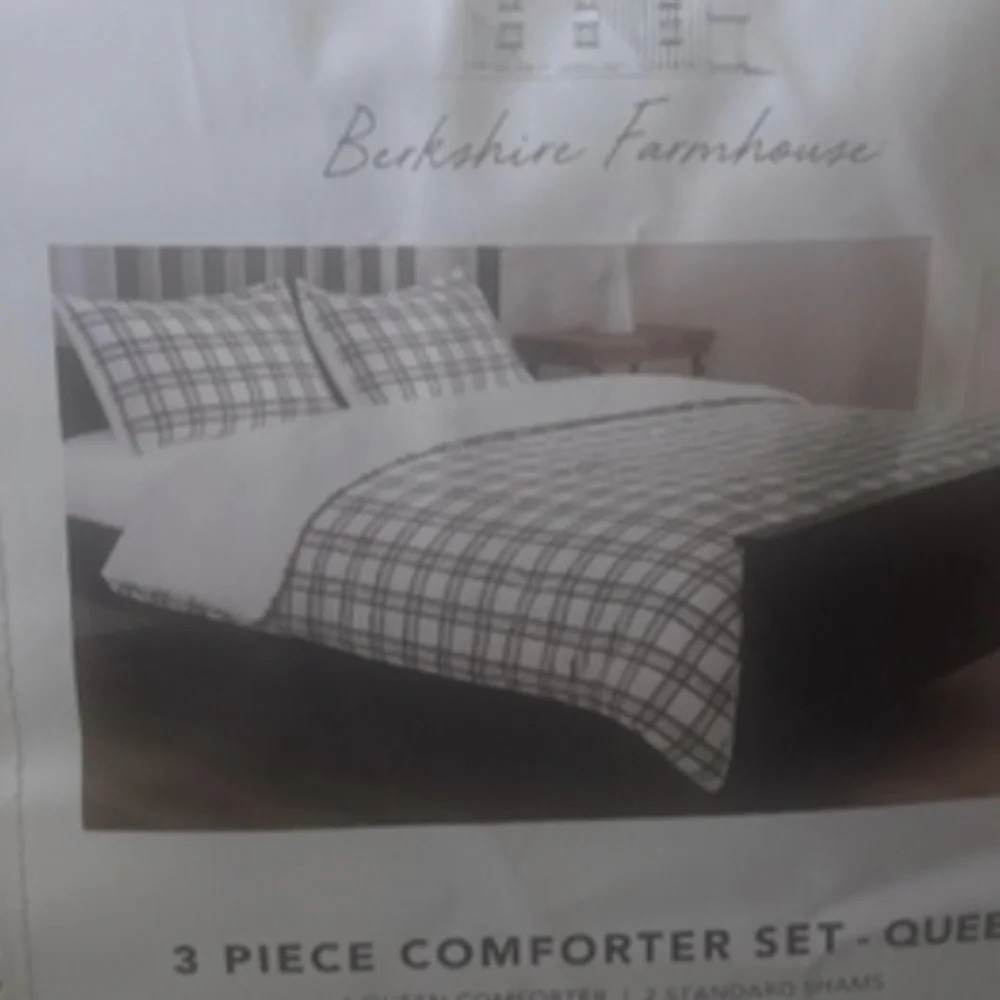 Berkshire European Farmhouse , Designed in New England , 3 piece, white & Black